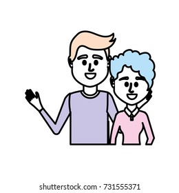 couple together with casual clothes
