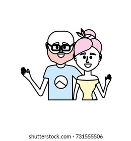 couple together with casual clothes