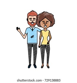 couple together with clouthes design