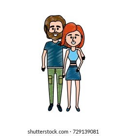 couple together with clouthes design