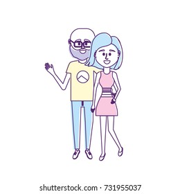 couple together with clouthes design