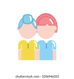 couple together with hairstyle and clothes