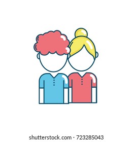 couple together with hairstyle and clothes