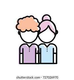 couple together with hairstyle and clothes