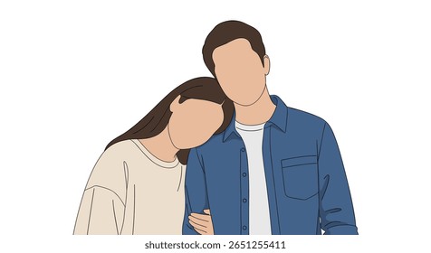 Um casal juntos em um momento íntimo e afetuoso de conexão
