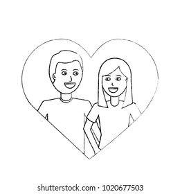 couple together love heart background