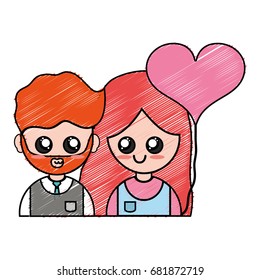 couple together with relationships romance and balloon heart
