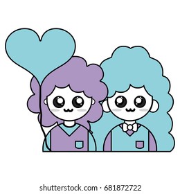 couple together with relationships romance and balloon heart