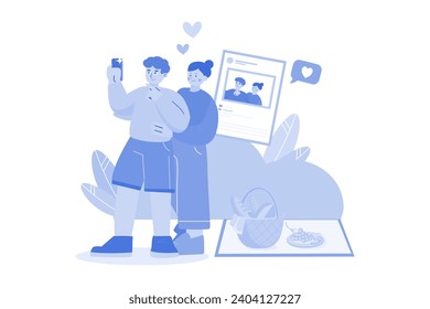 La Pareja Se Tomó Un Selfie Y Lo Compartió En Los Medios Sociales