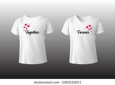 Couple T-Shirt Design for Valentine Day free download