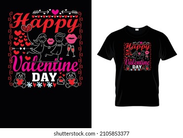 A couple of T-shirt designs for Valentine’s day. Valentine’s day illustration Romantic and cute elements and lovely typography  Valentine’s day elements. Valentine day vector t-shirt design