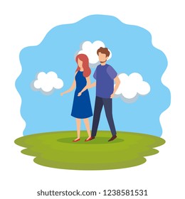 couple in tthe park characters