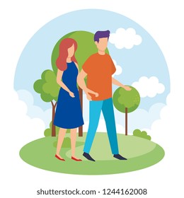 couple in tthe park characters