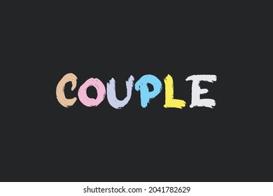 Couple typography vector t-shirt design.  