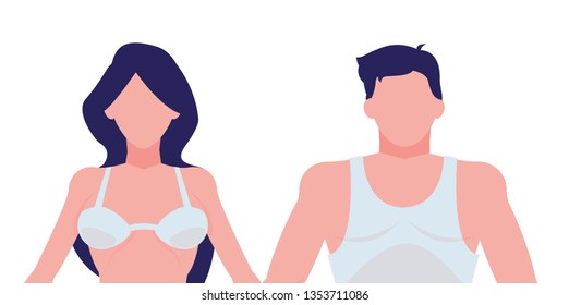 couple with underwear characters