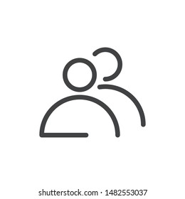Couple user icon. Partnership user icon. 