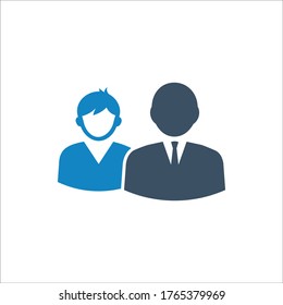 Couple user icon (vector illustration)