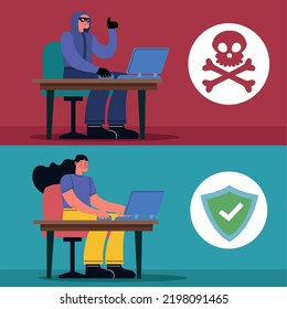 un par de usuarios de acene de fraude cibernético