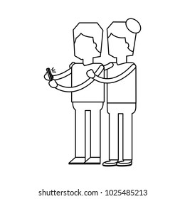 couple using mobile phone video chat