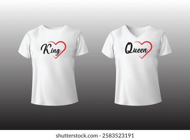 Couple Valentine's Day T-Shirt Design free download