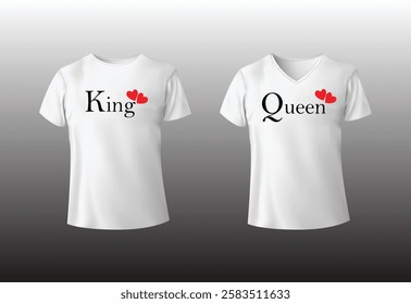 Couple Valentine's Day White T-Shirt Design free download