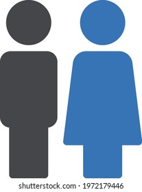 couple vector glyph colour icon