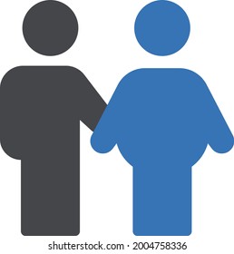 couple vector glyph colour icon
