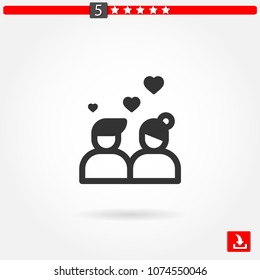 couple vector icon