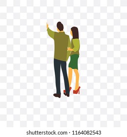 Couple vector icon isolated on transparent background, Couple logo concept