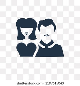 Couple vector icon isolated on transparent background, Couple transparency concept can be used web and mobile
