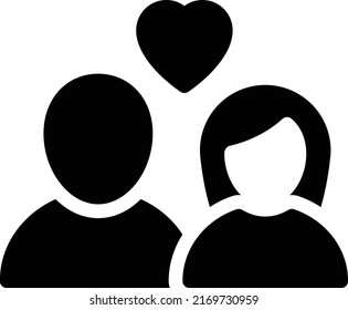 Couple Vector illustration on a transparent background.Premium quality symbols.Glyphs vector icon for concept and graphic design.