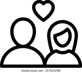 Couple Vector illustration on a transparent background.Premium quality symmbols.Stroke vector icon for concept and graphic design.