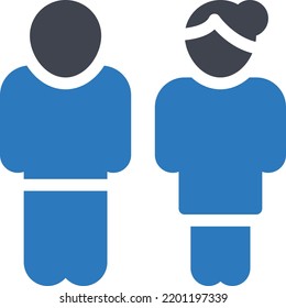Ilustración vectorial pareja en un fondo transparente.Símbolos de calidad premium.Icono vectorial glifos para el concepto y diseño gráfico.