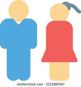 couple  Vector illustration on a transparent background. Premium quality symmbols. Line Color vector icons for concept and graphic design.
