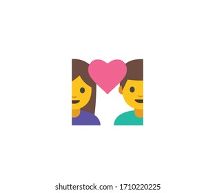 Couple vector isolated flat illustration. Couple icon