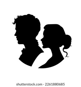 Couple vector isolated in white 