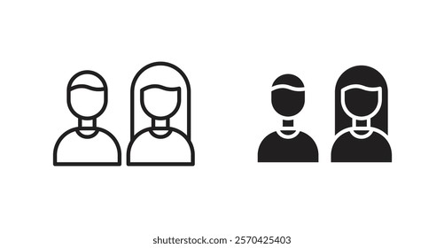 Couple vector web icons set