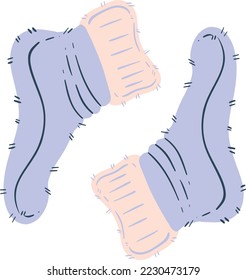 Un par de ilustraciones de calcetines calientes