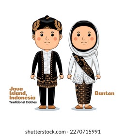 Couple wear Banten Indonesian Traditional Clothes