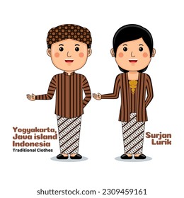 Couple wear Traditional Clothes greetings welcome to Yogyakarta