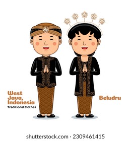 Couple wear Traditional Clothes greetings welcome to West Java