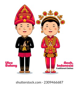 Couple wear Traditional Clothes greetings welcome to Aceh