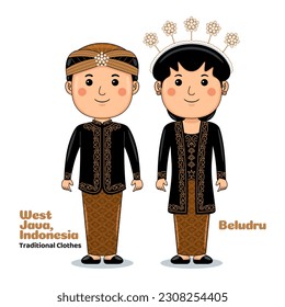 Couple wear West Java Indonesian Traditional Clothes