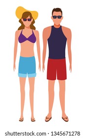 couple wearing summer clothes