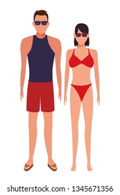 couple wearing summer clothes