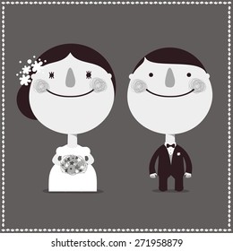 couple in the wedding