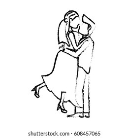 couple wedding love romance sketch