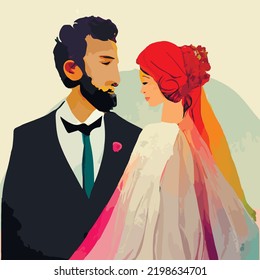 Couple wedding. marriage. bride and groom