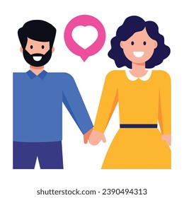 Couple a well designed flat icon