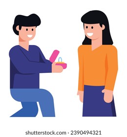 Couple a well designed flat icon